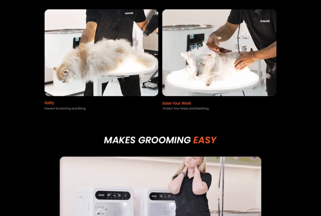 cabaña secadora de pelo para mascotas f1