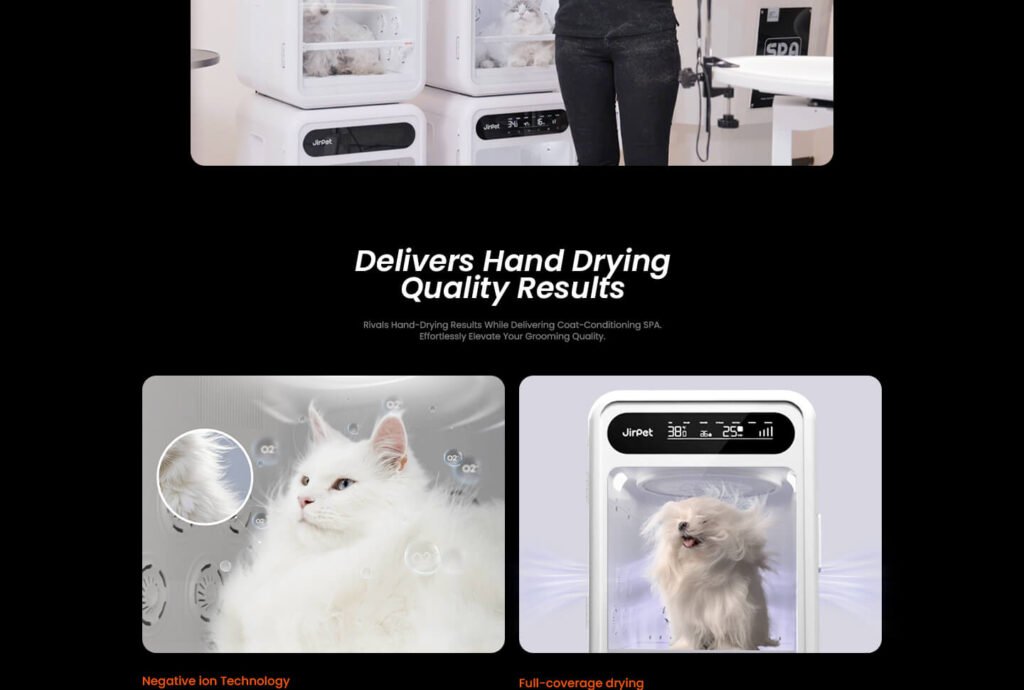 cabaña secadora de pelo para mascotas f1