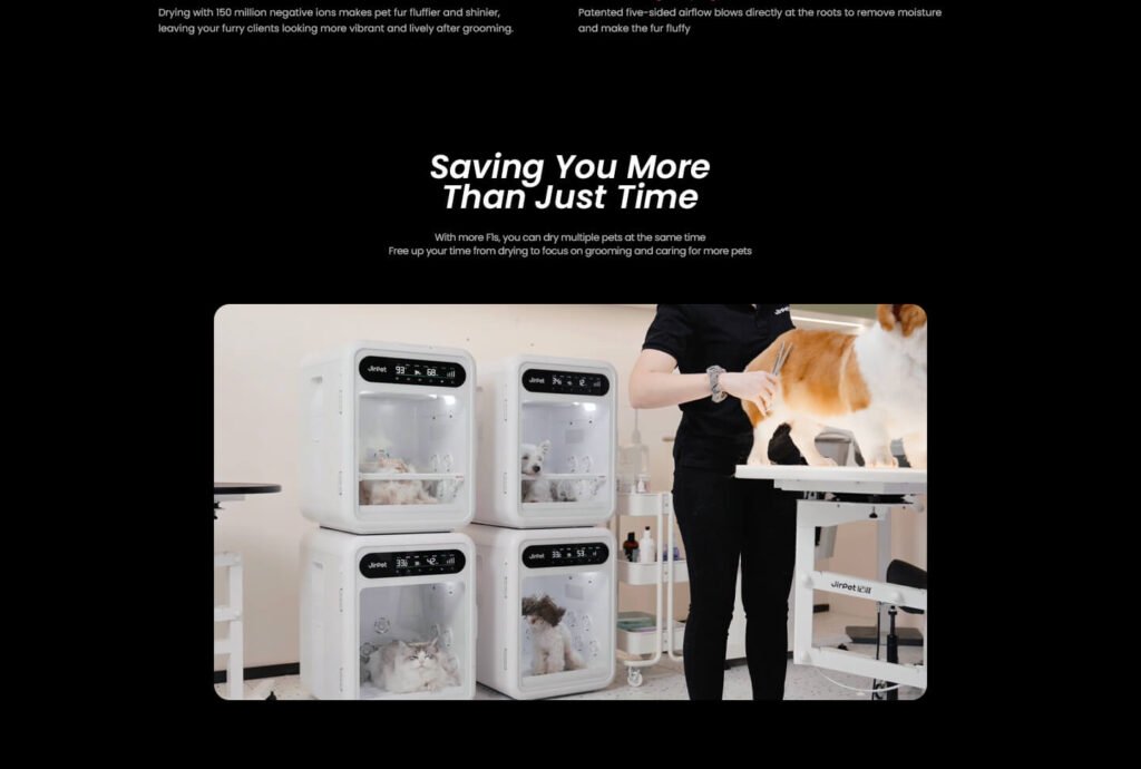 cabaña secadora de pelo para mascotas f1