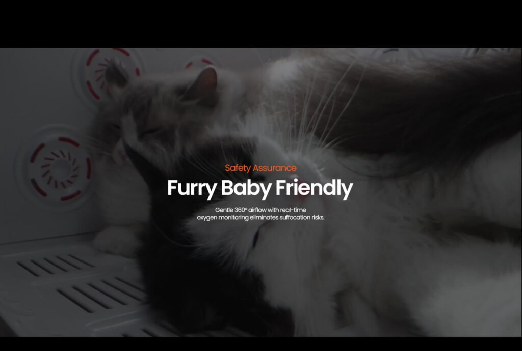 cabaña secadora de pelo para mascotas f1