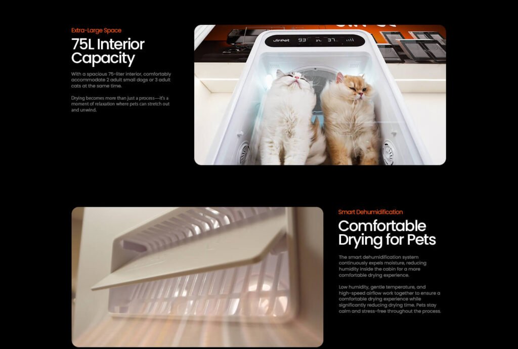 cabaña secadora de pelo para mascotas f1