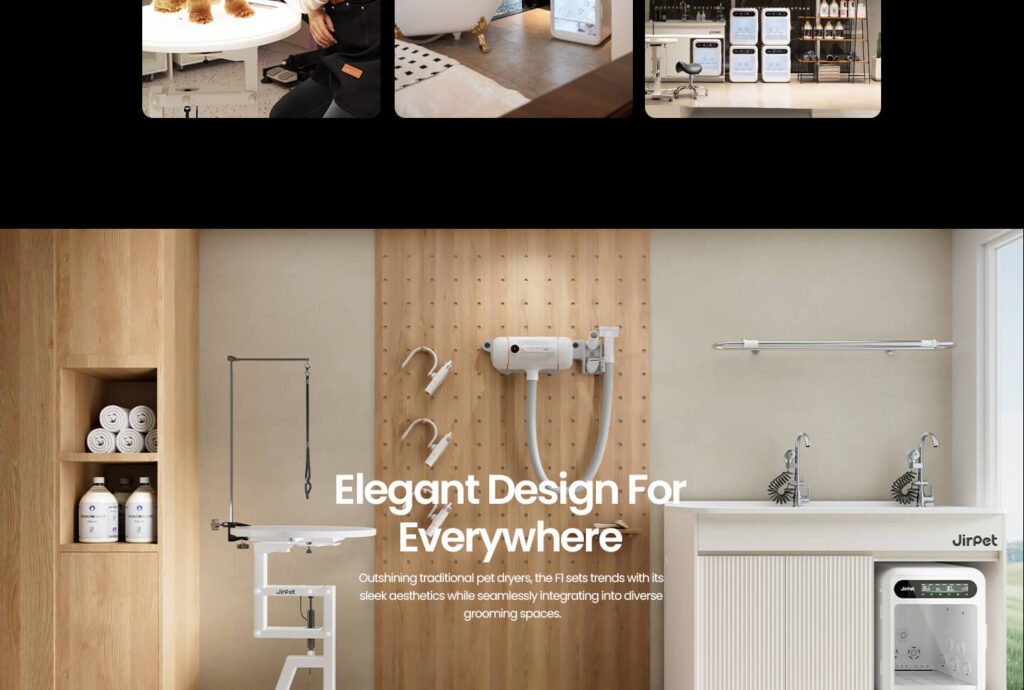 cabaña secadora de pelo para mascotas f1